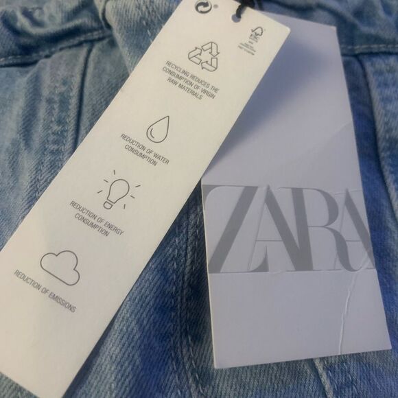 Zara NEW Denim Strapless Mini Dress Size XS - Picture 12 of 13